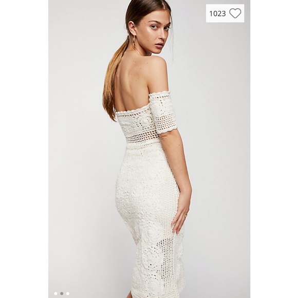 Free People Racing Hearts Crochet Midi Dress - Picture 2 of 4